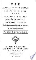 Vie d'Apollonius de Tyane...