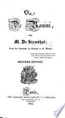 Vie de Rosini [sic], par M. de Stendhal; ornée des portraits de Rossini et de Mozart ... Seconde édition