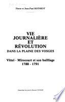 Vie journalière et révolution dans la plaine des Vosges