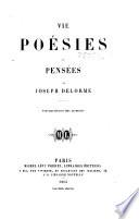 Vie, poésies et pensées de Joseph Delorme