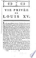 Vie privée de Louis XV.