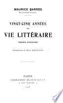 Vingt-cinq années de vie littéraire