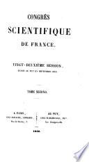 Vingt-deuxième session, tenue au Puy en septembre 1855 ...