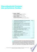 Viscoelasticite Lineaire Des Polymeres Fondus