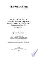 Vistighe Corse: v. 2. Gênes. Epoque Moderne, 1483-1790