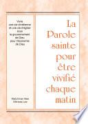 Vivre une vie chrétienne et une vie d’église sous le gouvernement de Dieu pour l’économie de Dieu