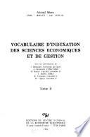 Vocabulaire d'indexation des sciences économiques et de gestion