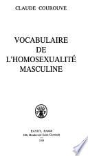 Vocabulaire de l'homosexualité masculine