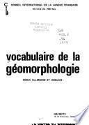 Vocabulaire de la géomorphologie