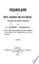 Vocabulaire de mots basques bas-navarrais