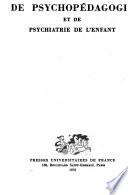 Vocabulaire de psychopédagogie et de psychiatrie de l'enfant
