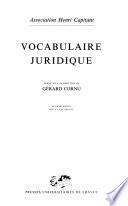Vocabulaire juridique