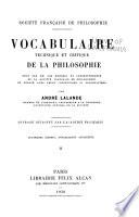 Vocabulaire technique et critique de la philosophie