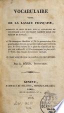 Vocabulaire usuel de la langue française