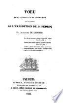 Voeu de la justice et de l'humanité en faveur de l'expédition de D. Pedro
