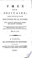 Voeux d'un solitaire