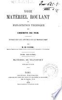 Voie matériel roulant et exploitation technique des chemins de fer