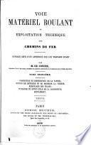 Voie, matériel roulant et exploitation technique des chemins de fer