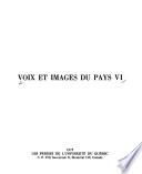 Voix et images du pays VI.