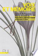 Voix et mémoire