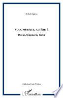 Voix, musique, altérité