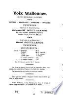 Voix wallonnes