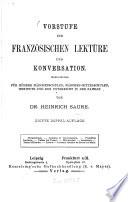 Vorstufe zur französischen Lektüre und Konversation