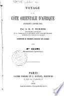 Voyage à la côte orientale d'Afrique pendant l'année 1866