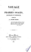 Voyage aux prairies Osages, Louisiane et Missouri, 1839-1840