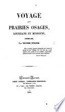 Voyage aux prairies osages, Louisiane et Missouri 1839-40 par V. Tixier