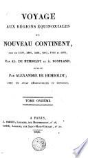 Voyage aux Régions equinoxiales de Nouveau Continent fait en 1799, 1800, 1801, 1802, 1803 et 1804 por Al. de Homboldt et A. Bonpland, 11