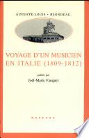 Voyage d'un musicien en Italie, 1809-1812