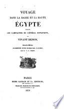 Voyage dans la Basse et la Haute Egypte