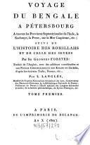 Voyage du Bengale à Pétersbourg