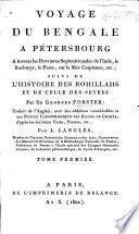 Voyage du Bengale à Pétersbourg. ... Traduit de l'Anglais, avec des additions considérables et une notice chronologique des Khans de Crimée d'après les écrivains Turks, Persans, etc., par L. Langlès