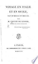 Voyage en Italie et en Sicile, fait en MDCCI et MDCCCII.