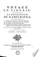 Voyage en Sibérie, fait par ordre du roi en 1761