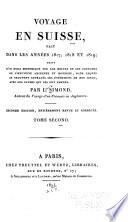 Voyage en Suisse, fait dans les années 1817, 1818 et 1819