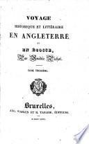 Voyage historique et littéraire en Angleterre et en Écosse