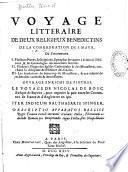 Voyage litteraire de deux religieux benedictins de la congregation de Saint Maur