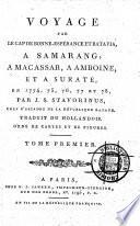 Voyage par le Cap de Bonne-Espérance et Batavia, à Samarang, à Macassar, à Amboine, et à Surate, en 1774, 75, 76, 77 et 78