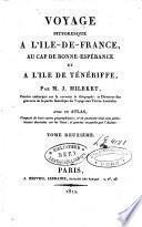 Voyage pittoresque à l'Ile-de-France, au Cap de Bonne-Espérance et à l'Ile de Ténériffe
