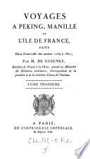 Voyages a Peking, Manille et L'Île De France, Faits Dans l'intervalle des années 1784 à 1801