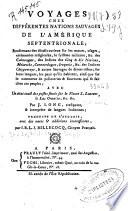 Voyages chez différentes nations sauvages de l'Amérique Septentrionale