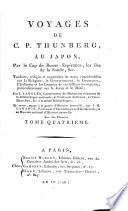 Voyages de C. P. Thunberg au Japon par le Cap de Bonne-Espérance, les îles de la Sonde