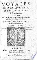 Voyages en Afrique, Asie, Indes Orientales