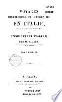 Voyages historiques et littéraires en Italie, pendant les années 1826, 1827 et 1828 ; ou l'indicateur italien