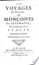 Voyges De M. De Monconys