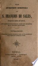 Vrais entretiens spirituels de St. François de Sales, évêque et prince de Genève