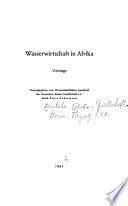 Wasserwirtschaft in Afrika